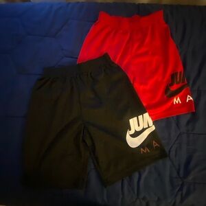 Nike Kids Basketball Shorts Set - Black & Red 2 for 1 Deal